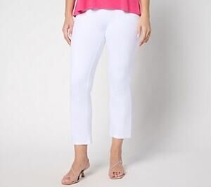 Women with Control Regular Straight Leg Crop Pants Large